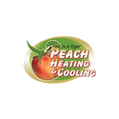 Peach Heating &amp; Cooling Logo