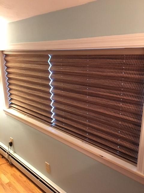 With their folded accordion pleats, our pleated shades stack completely flat when raised to allow a full, unobstructed view to the outdoors.