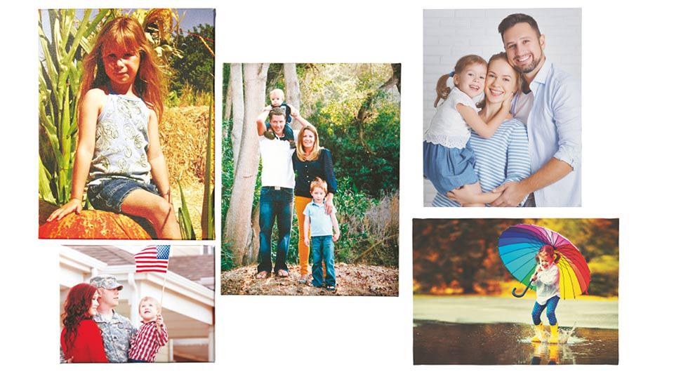 Print family photos on canvas