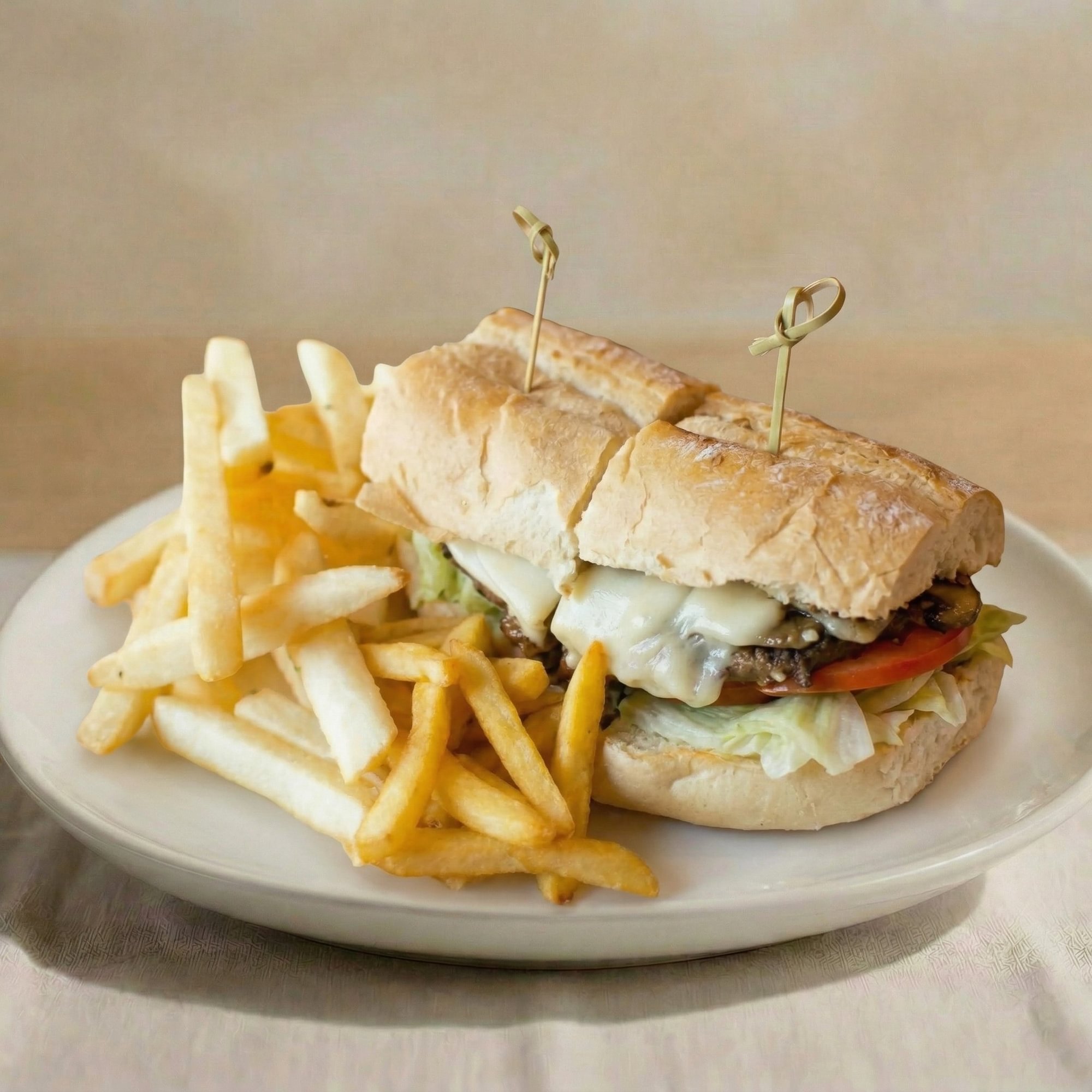 Super Mushroom Cheese Burger