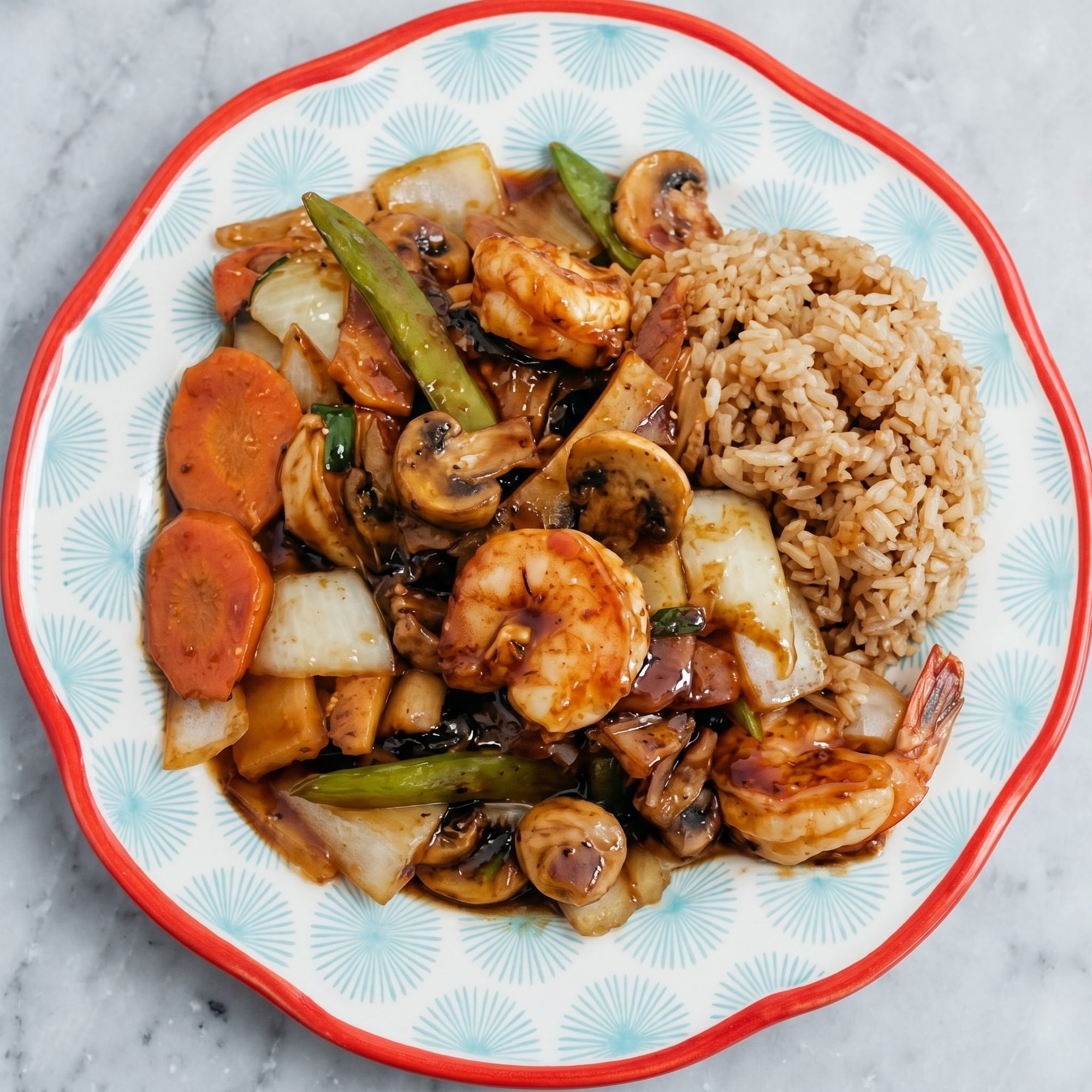 Dinner Sweet Vinegar Garlic Shrimp