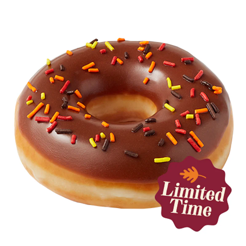 Chocolate Iced with Fall Sprinkles 