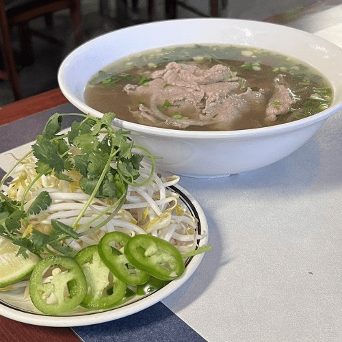 1. Pho Tai (Pho with Sliced thin eye round beef)