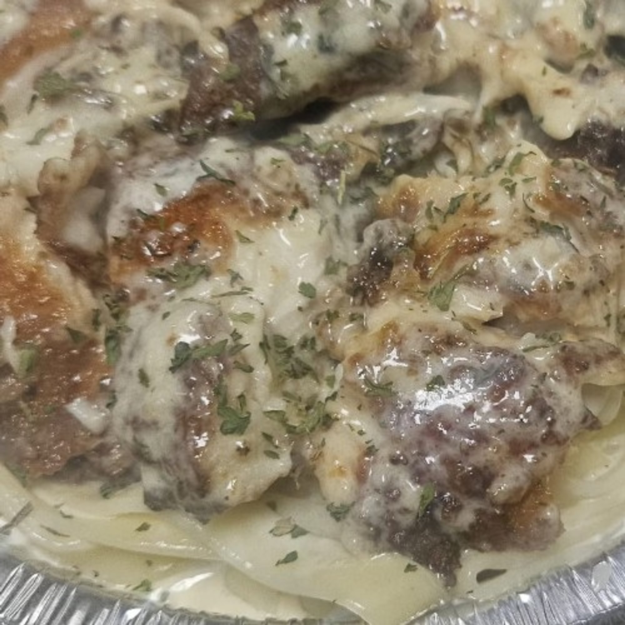 Crispy Chicken Alfredo