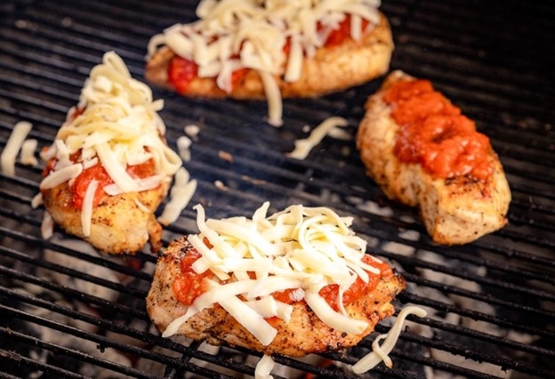 Char-Grilled Lean EZ Chicken Cutlets Parmigiana