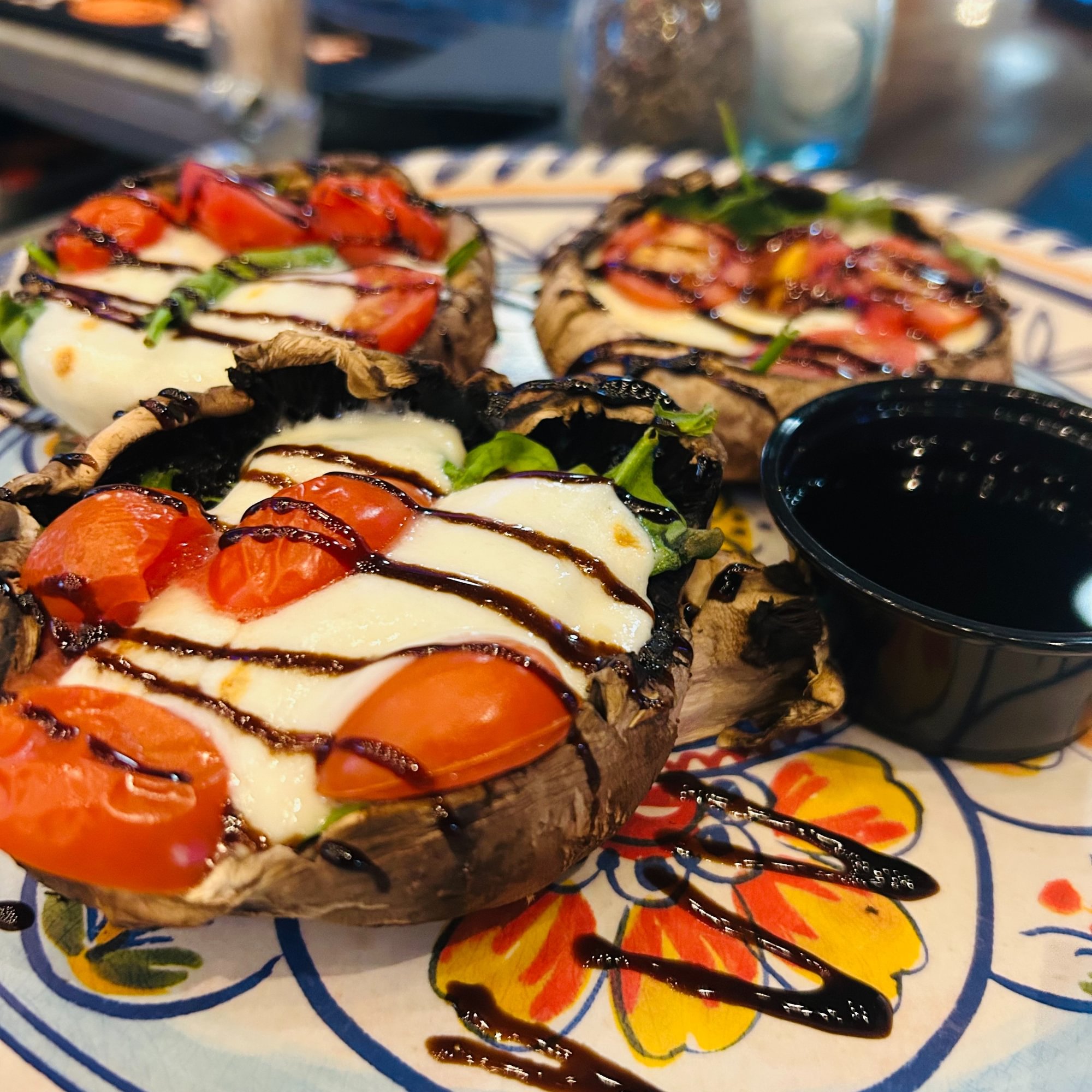 Caprese Mushroom Caps
