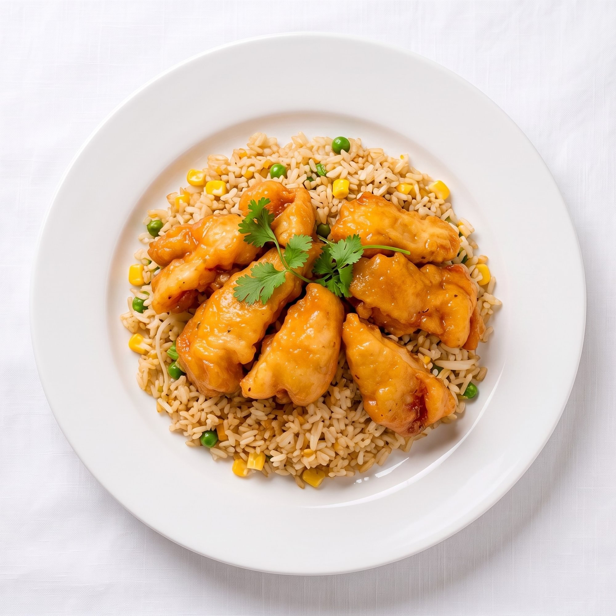 Fried Shrimps Over Fried Rice