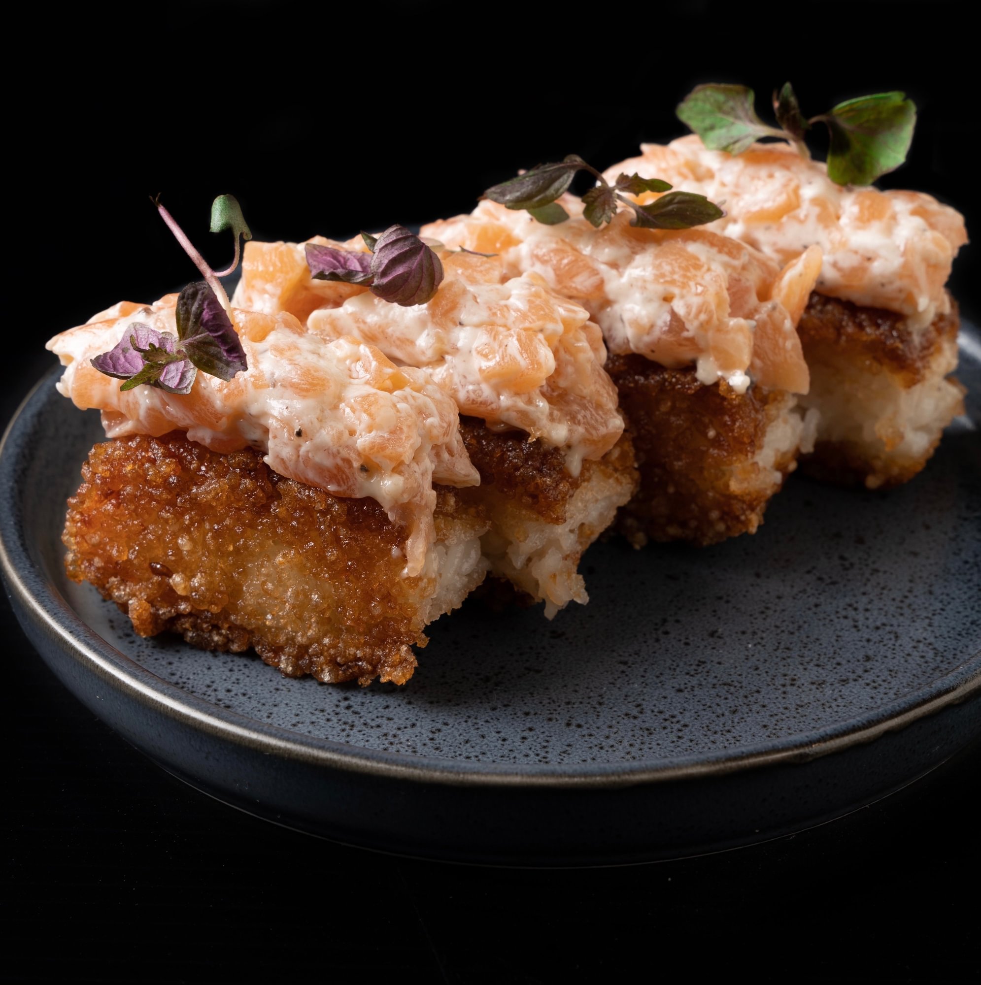 Salmon crispy rice