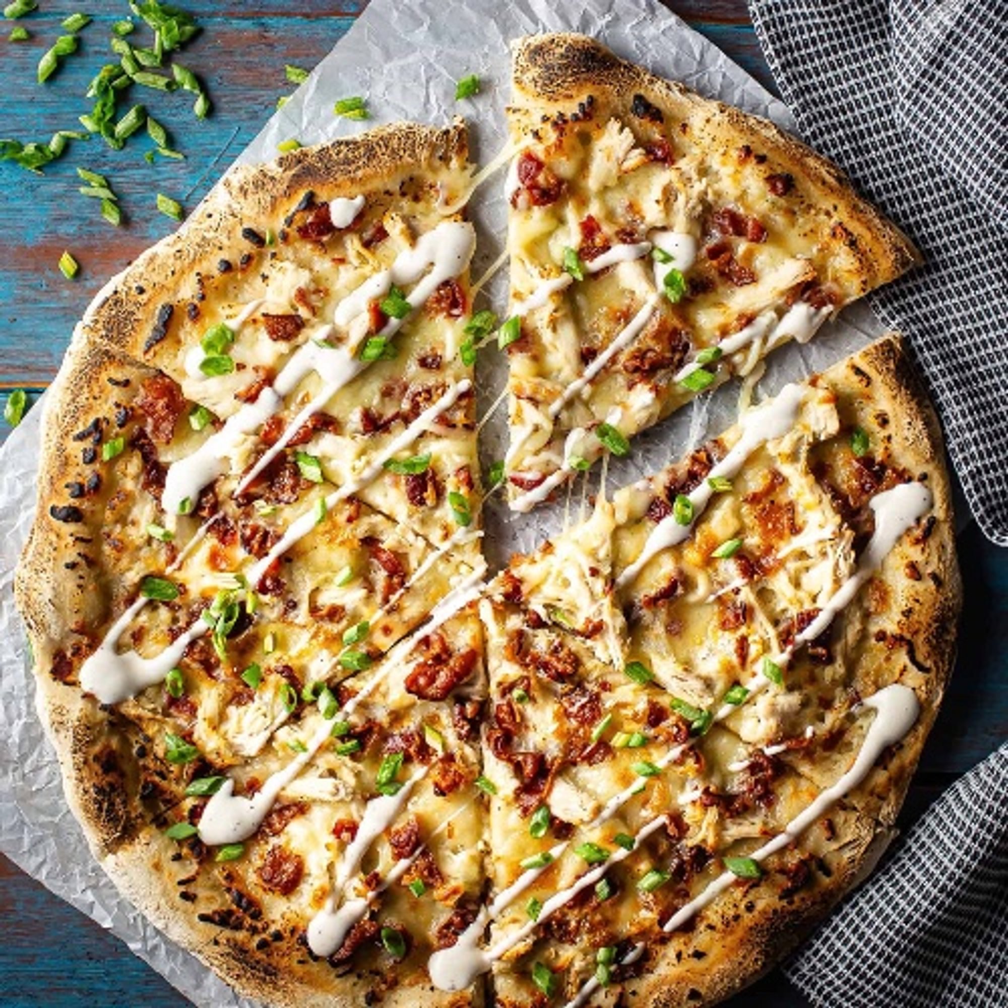 Chicken Bacon Ranch Pizza