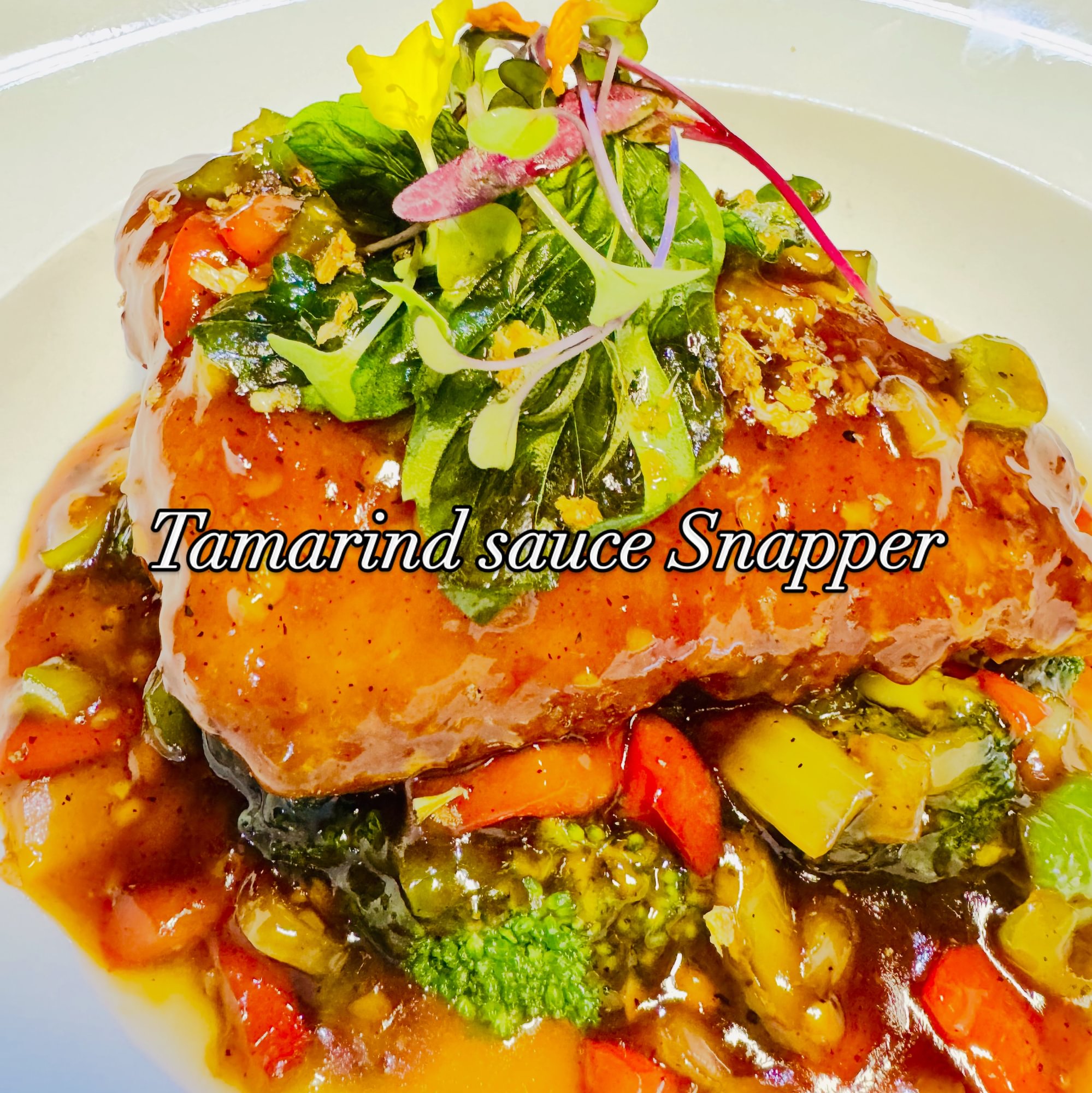 Crispy Red Snapper with Sweet & Sour Tamarind Sauce