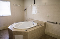 Assistance oriented bathroom with bathtub Assistance oriented bathroom with bathtub