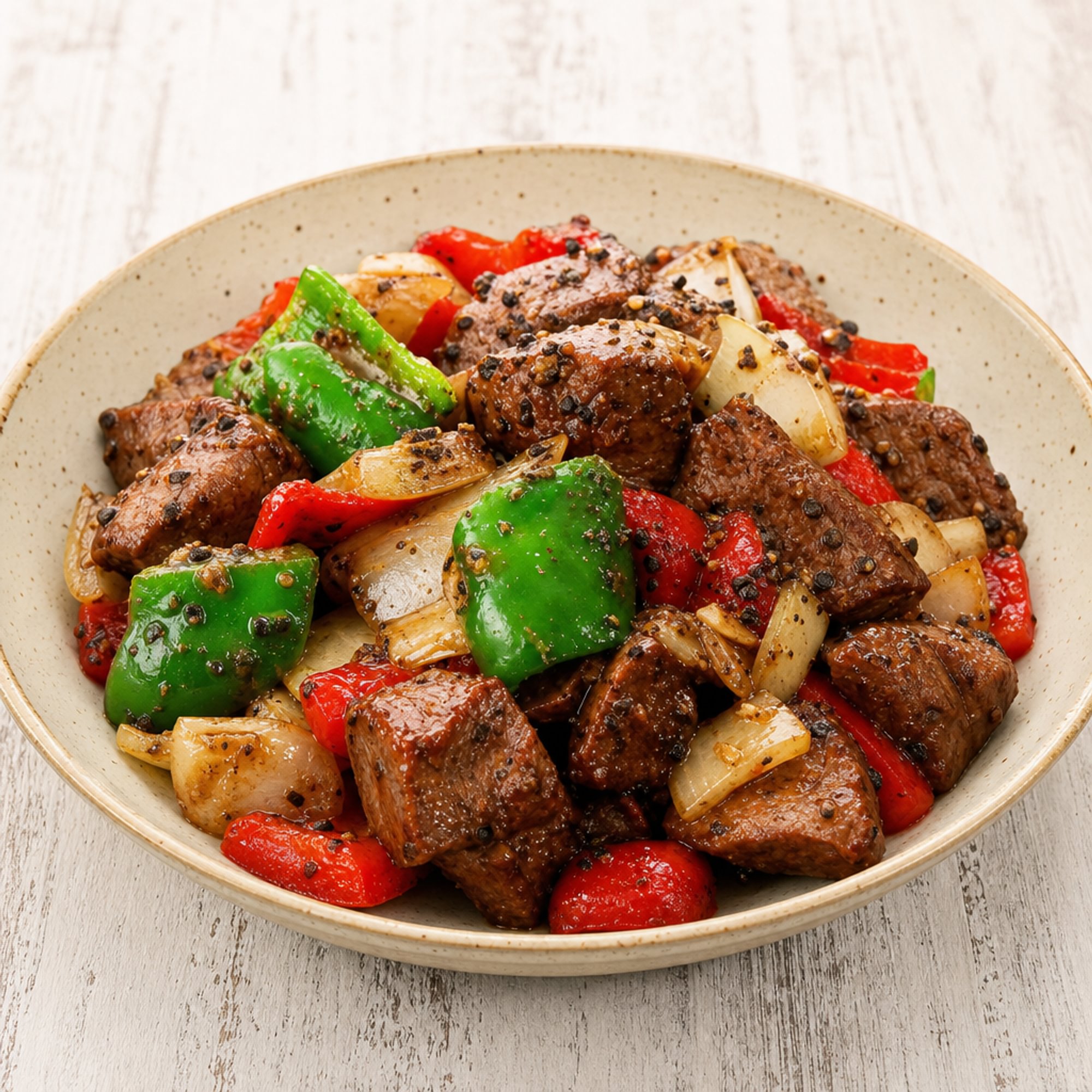 Beef with Black Peppers
