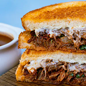 Beef Birria Toasted Cheese