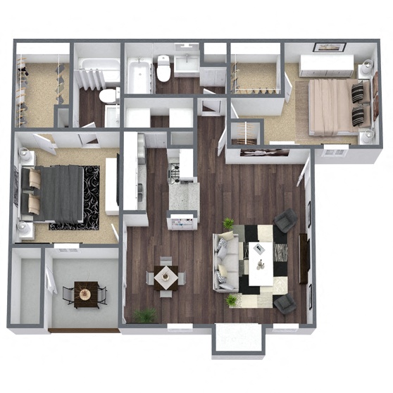B2: 2 Bed 2 Bath