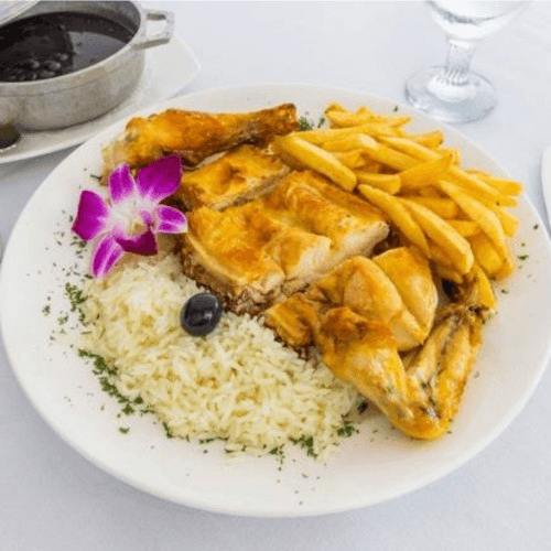 Whole BBQ Chicken Rice & French Fries