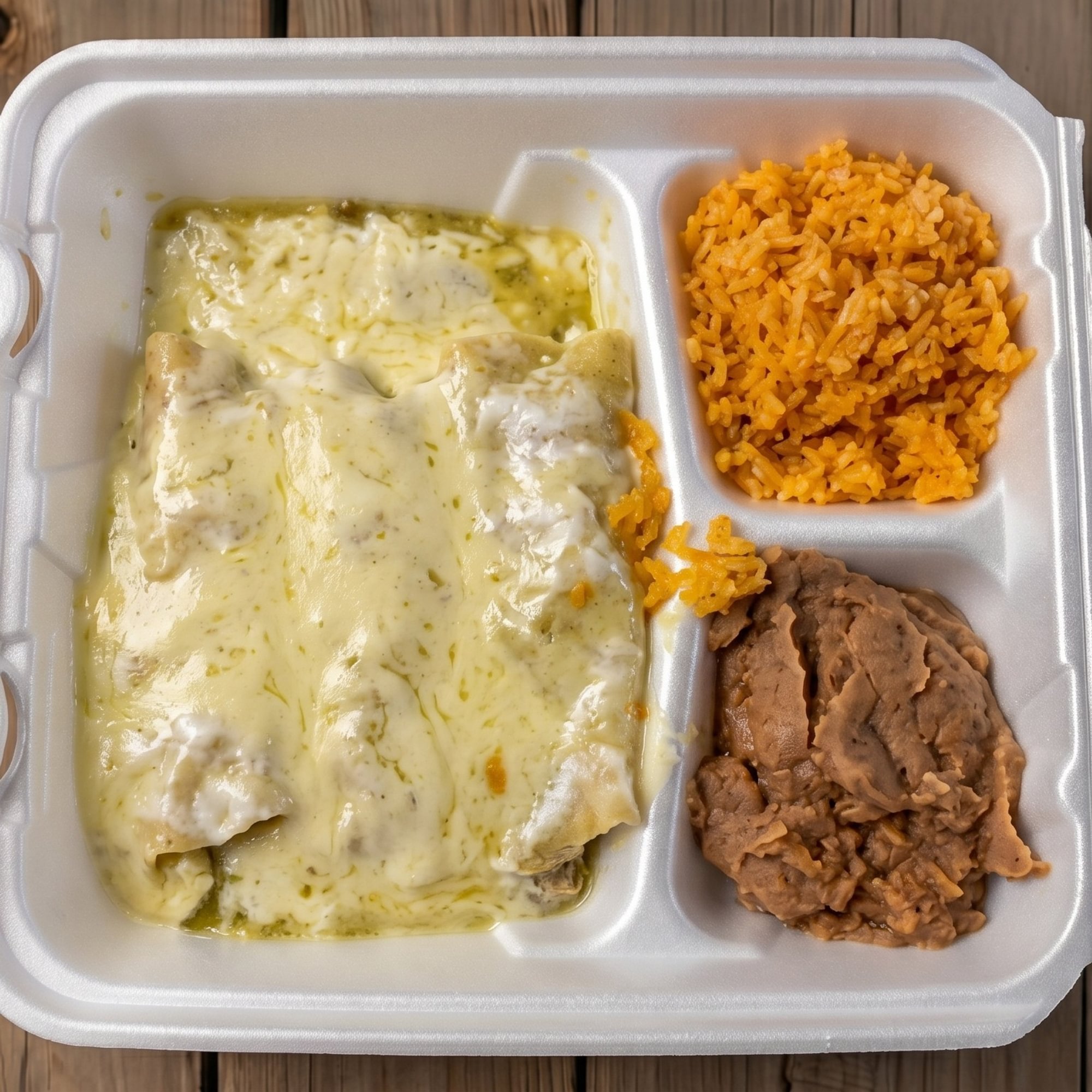 Enchiladas Suizas Plato Lunch