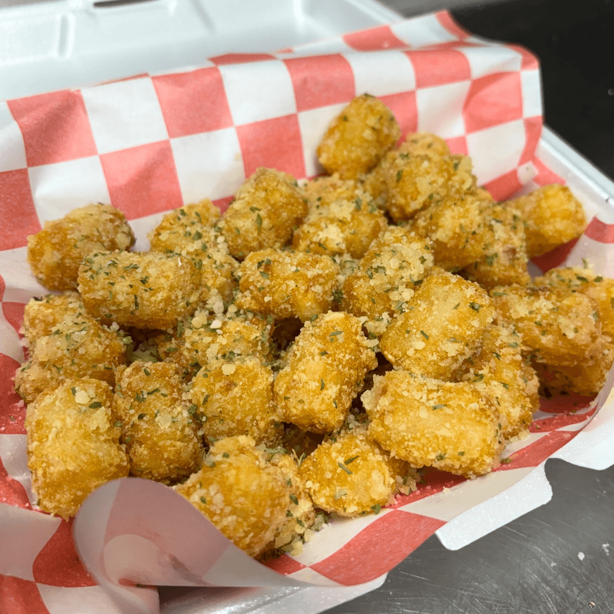 - Tater Tots (GARLIC PARMESAN)