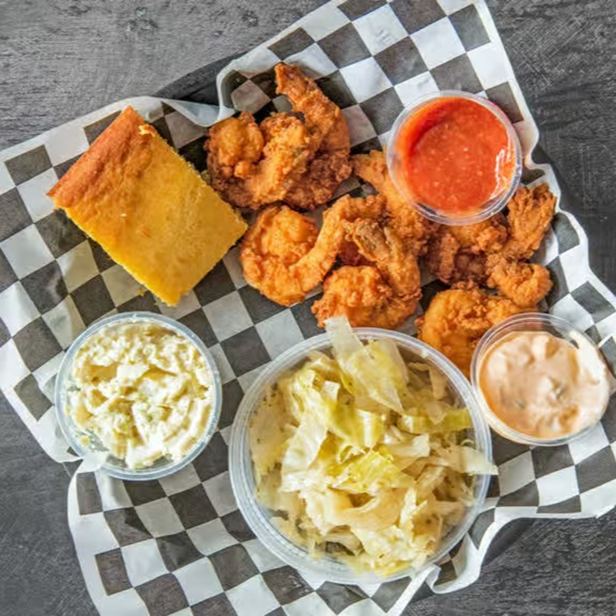 Popcorn Shrimp & 2 Sides