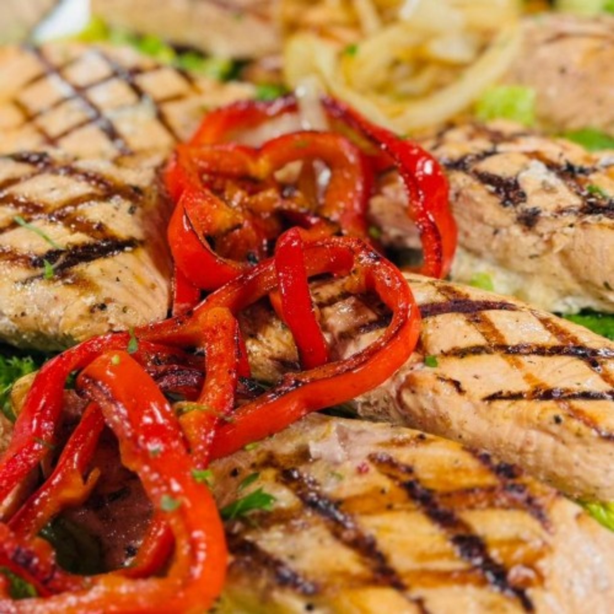 Grilled Salmon Tray