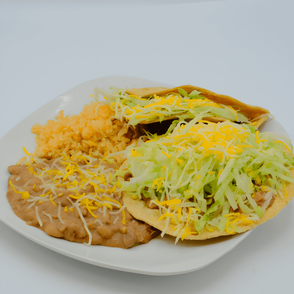 Combo#1 Tostada & Beef Tacos
