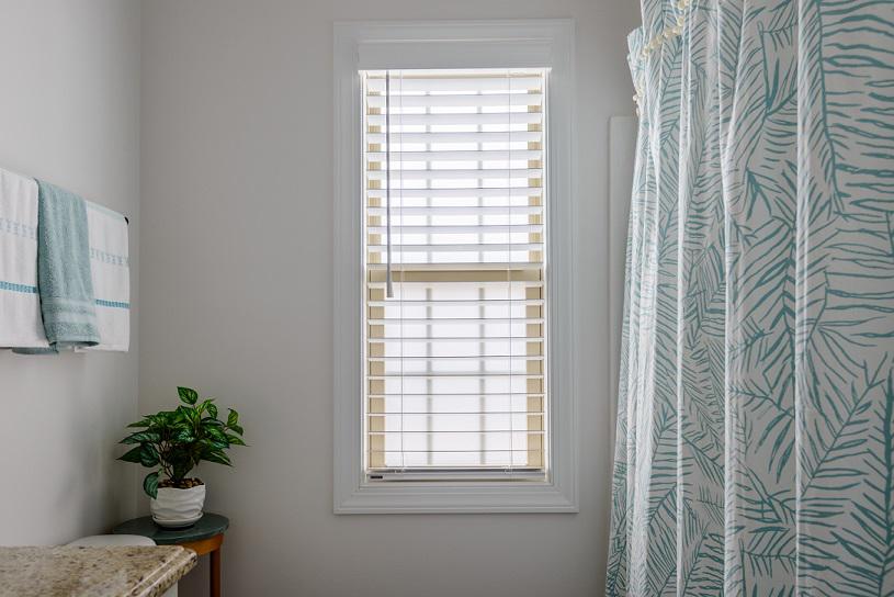 The right Faux Wood Blinds make your bathroom feel so bright, airy, and fresh! Need some inspiration? Check out this bathroom where we installed the perfect Faux Wood Blinds!  BudgetBlindsNassauBellmore  FauxWoodBlinds  MoistureResistantBlinds  FreeConsultation  WindowWednesday