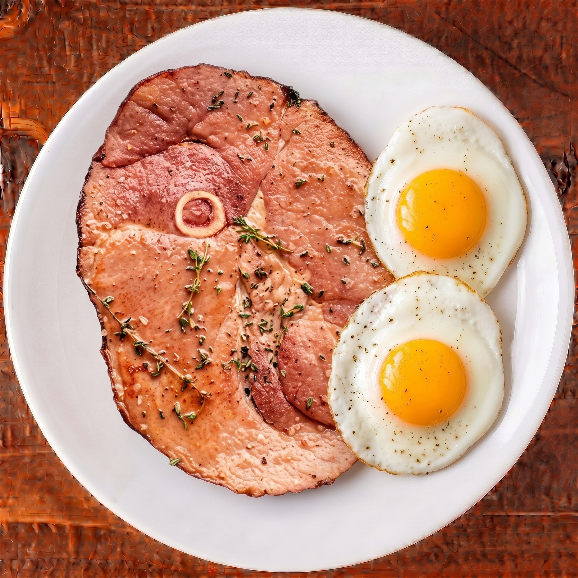 Bone-In Ham Steak & Eggs