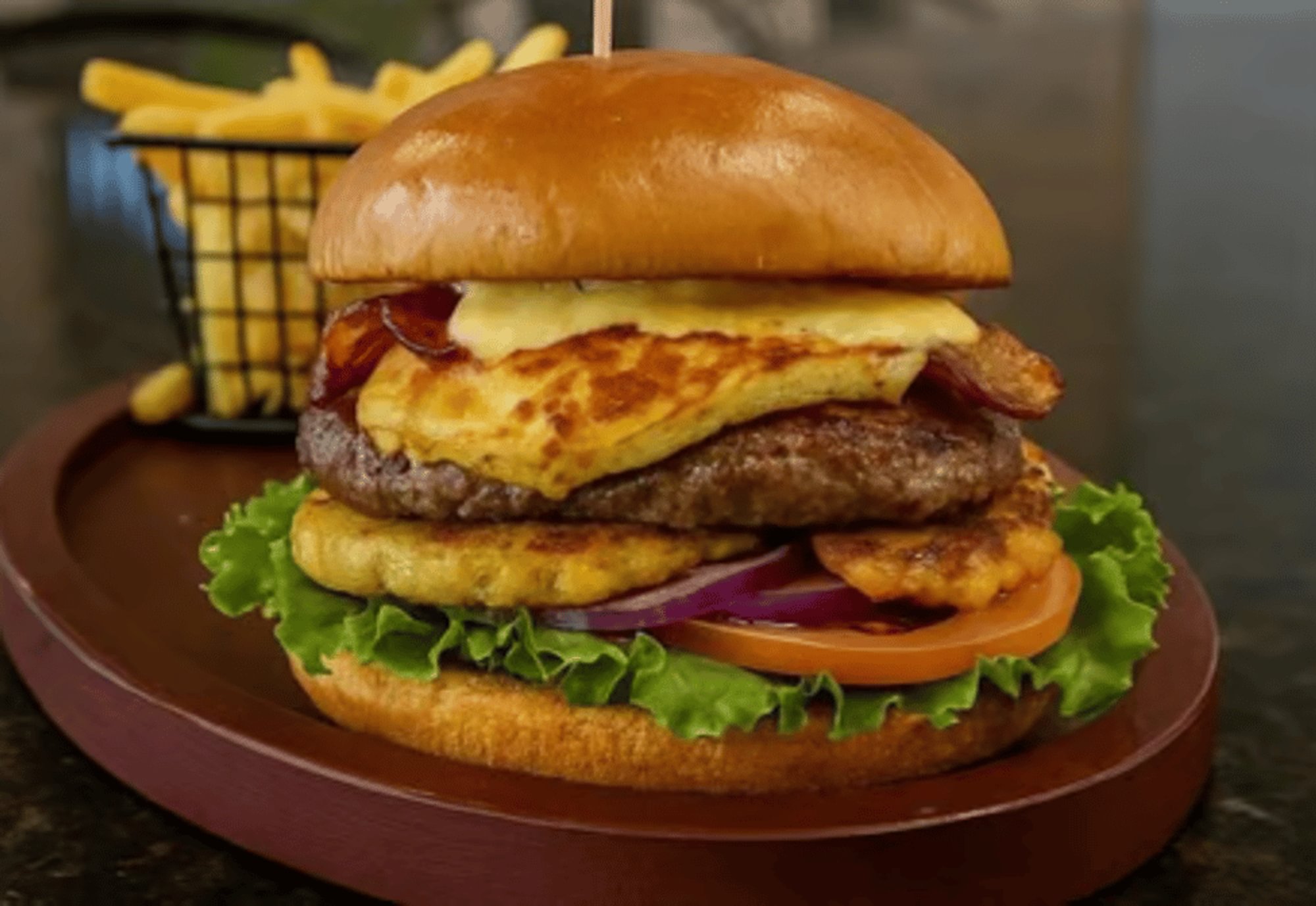 La Bomba Boricua Burger