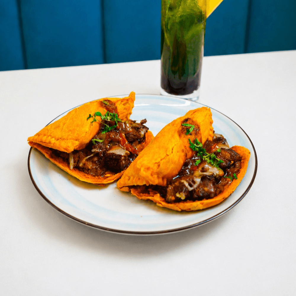 Two Beef Patties Stuffed with Oxtail