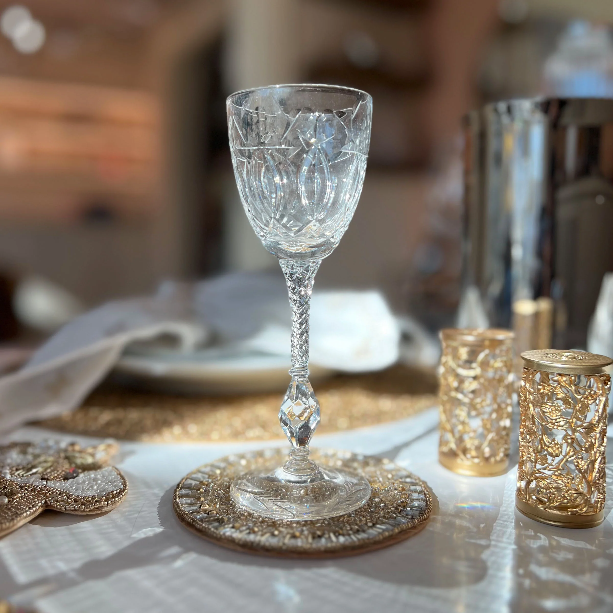 Vintage Rock Sharpe Crystal Liquor Glasses - Set of 6