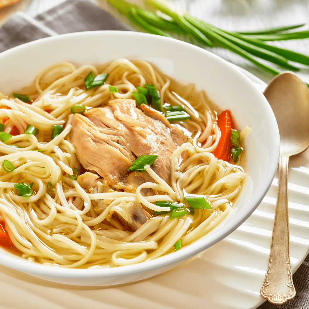Sliced Chicken Noodle Soup