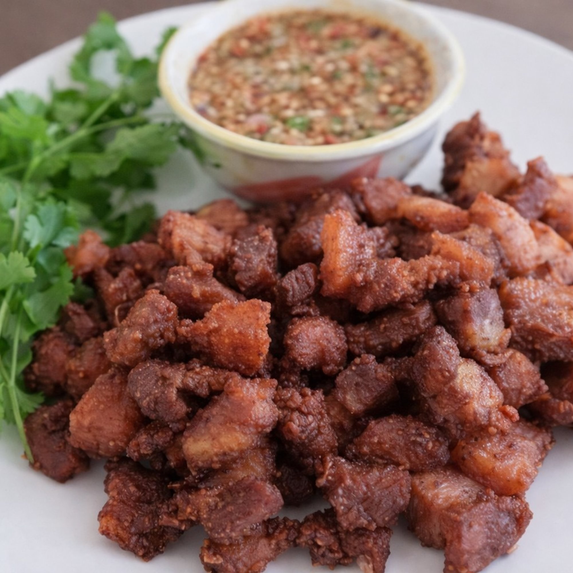 Crispy Pork Belly with Spicy Lime Sauce