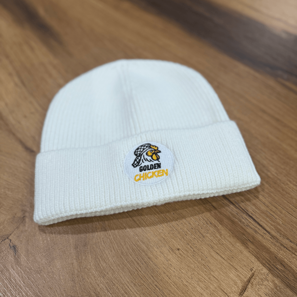 White Golden Chicken Beanie