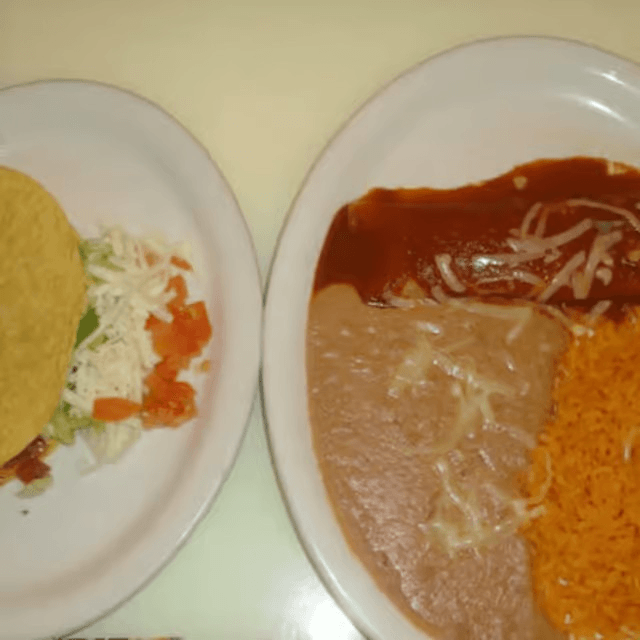 One Beef Taco & One Beef Enchilada