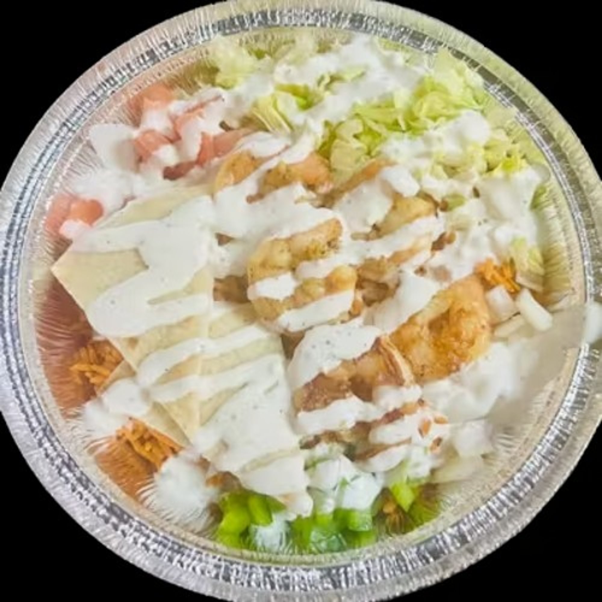Fried or Grilled Shrimps (5 Pieces) Over Rice