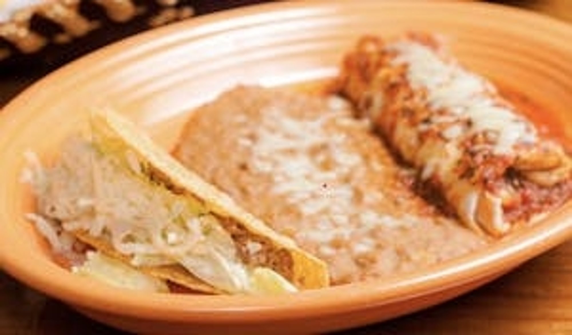 3. Enchilada, Rice, & Beans