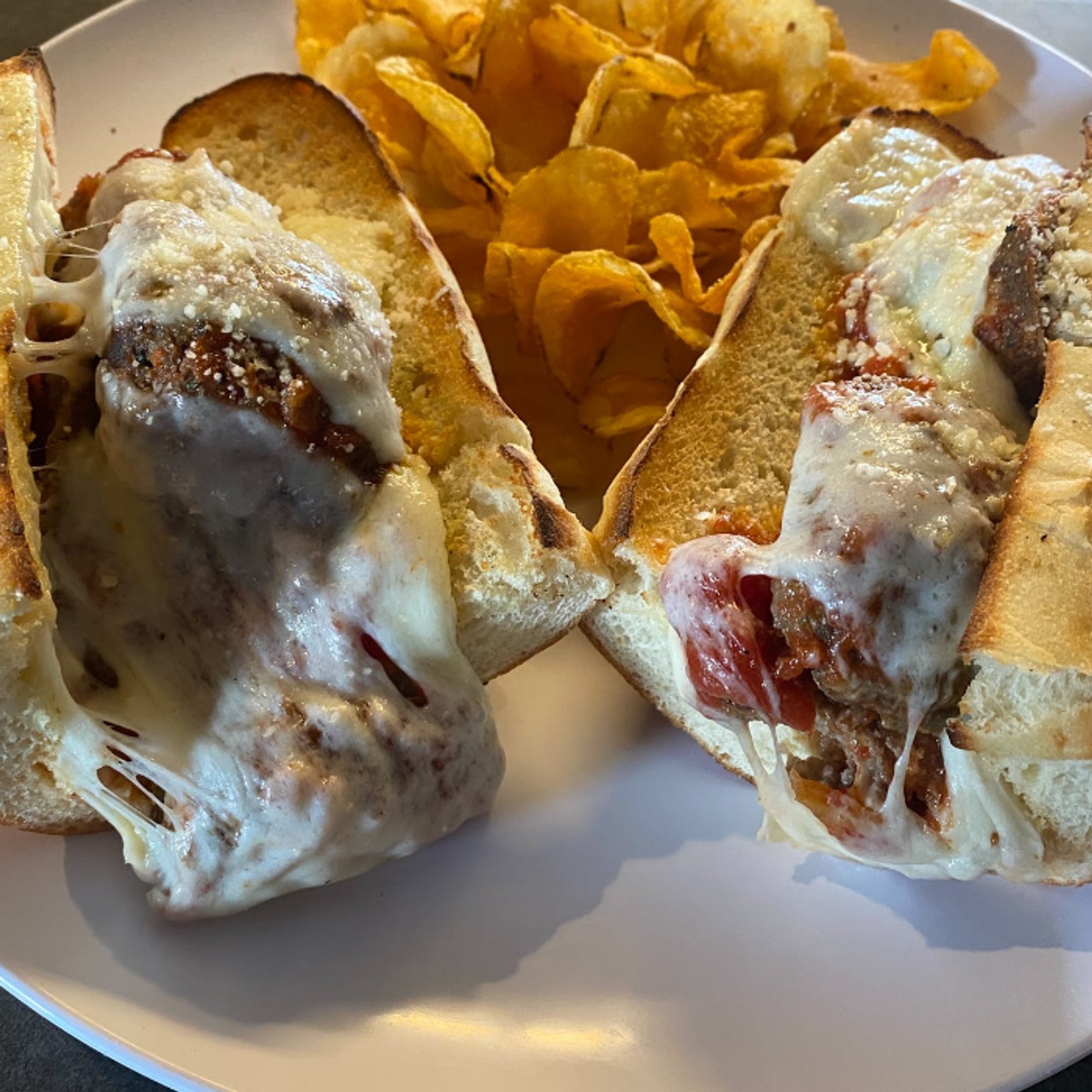 Hot Meatball Parmesan Sub