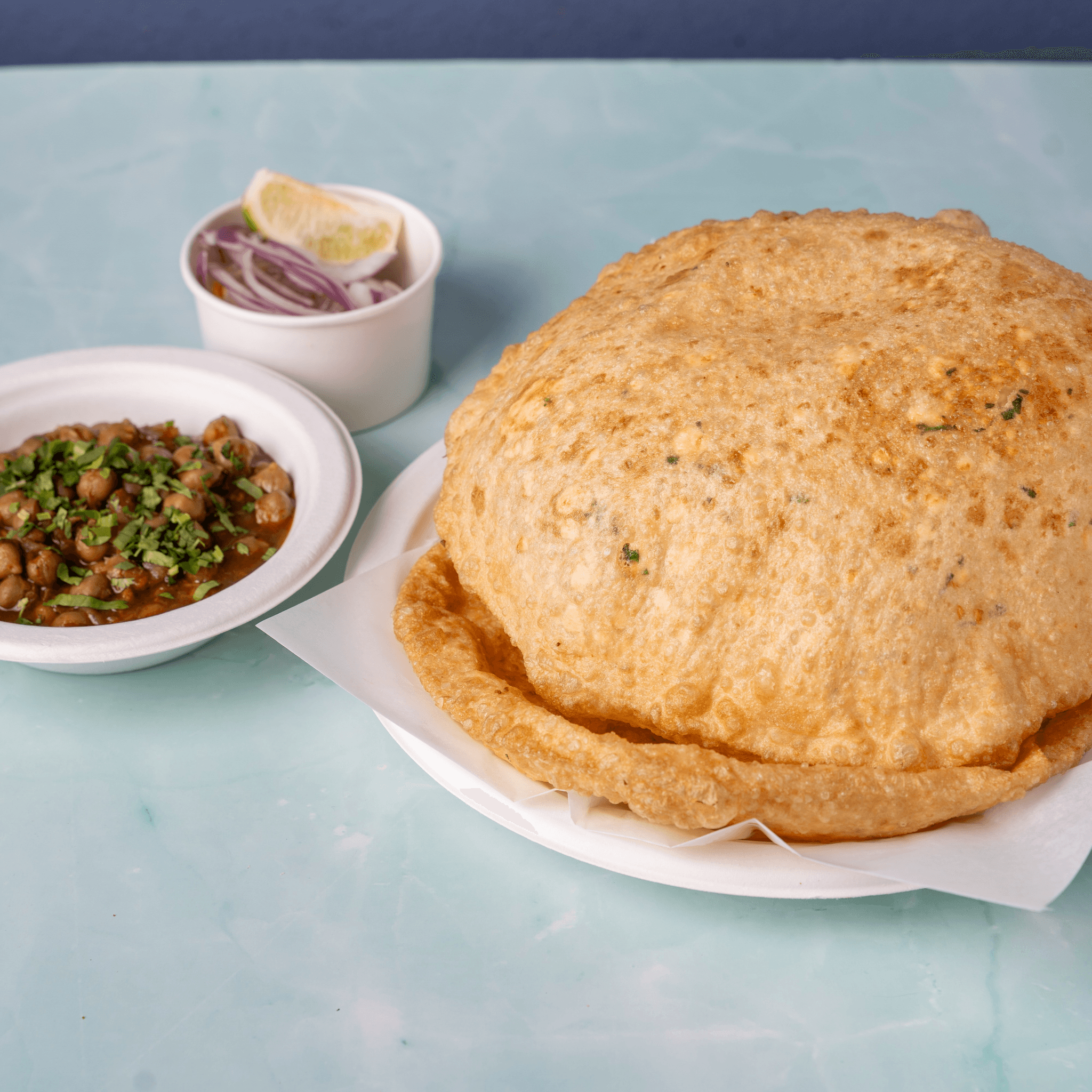 Chole Bhature with Paneer Stuffing (2)