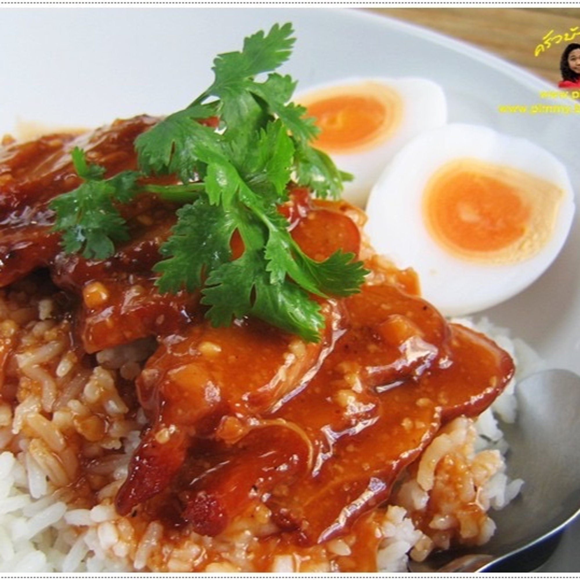 C4.Thai BBQ. pork with garlic Gravy