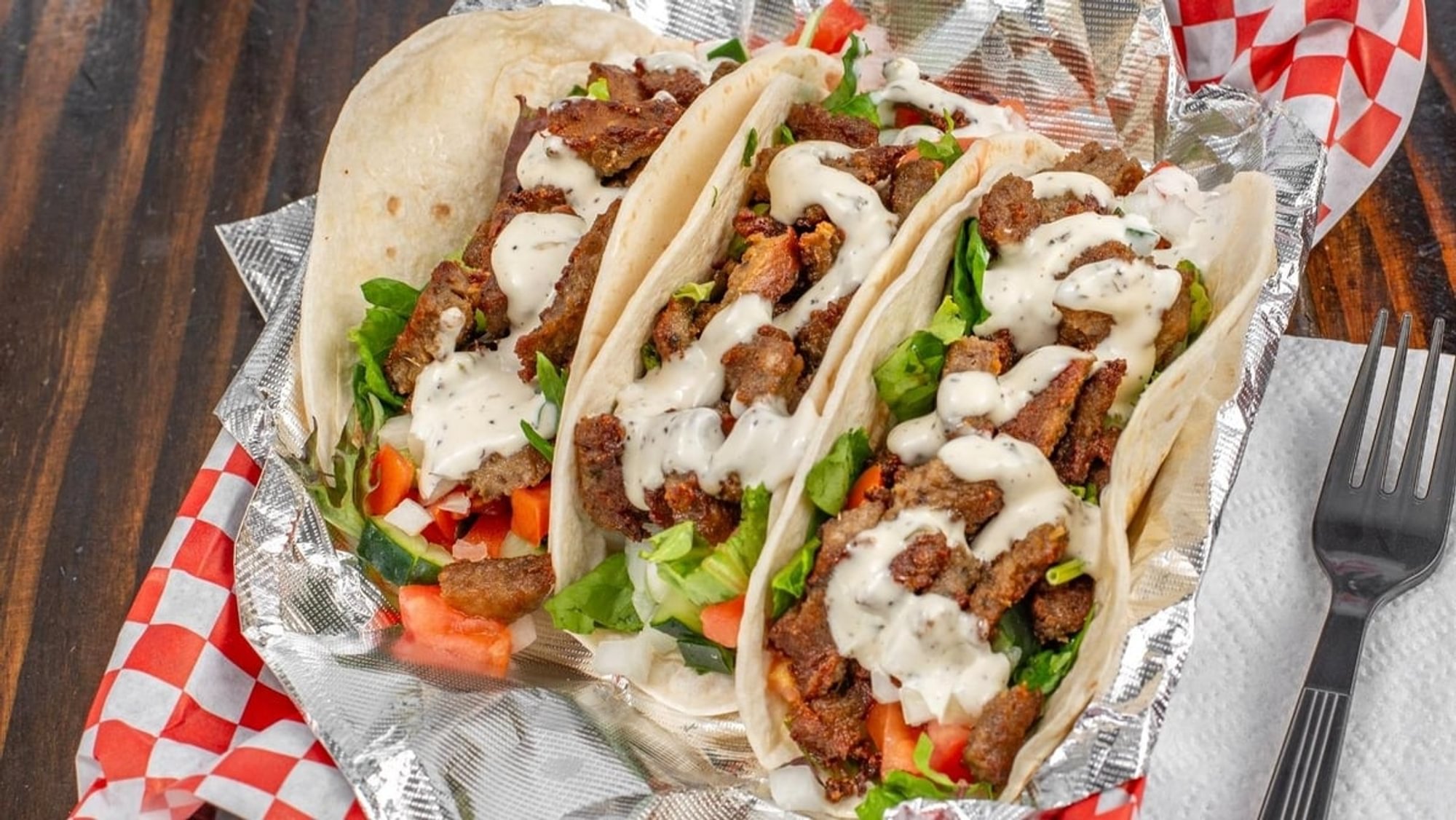 Three Gyro Tacos