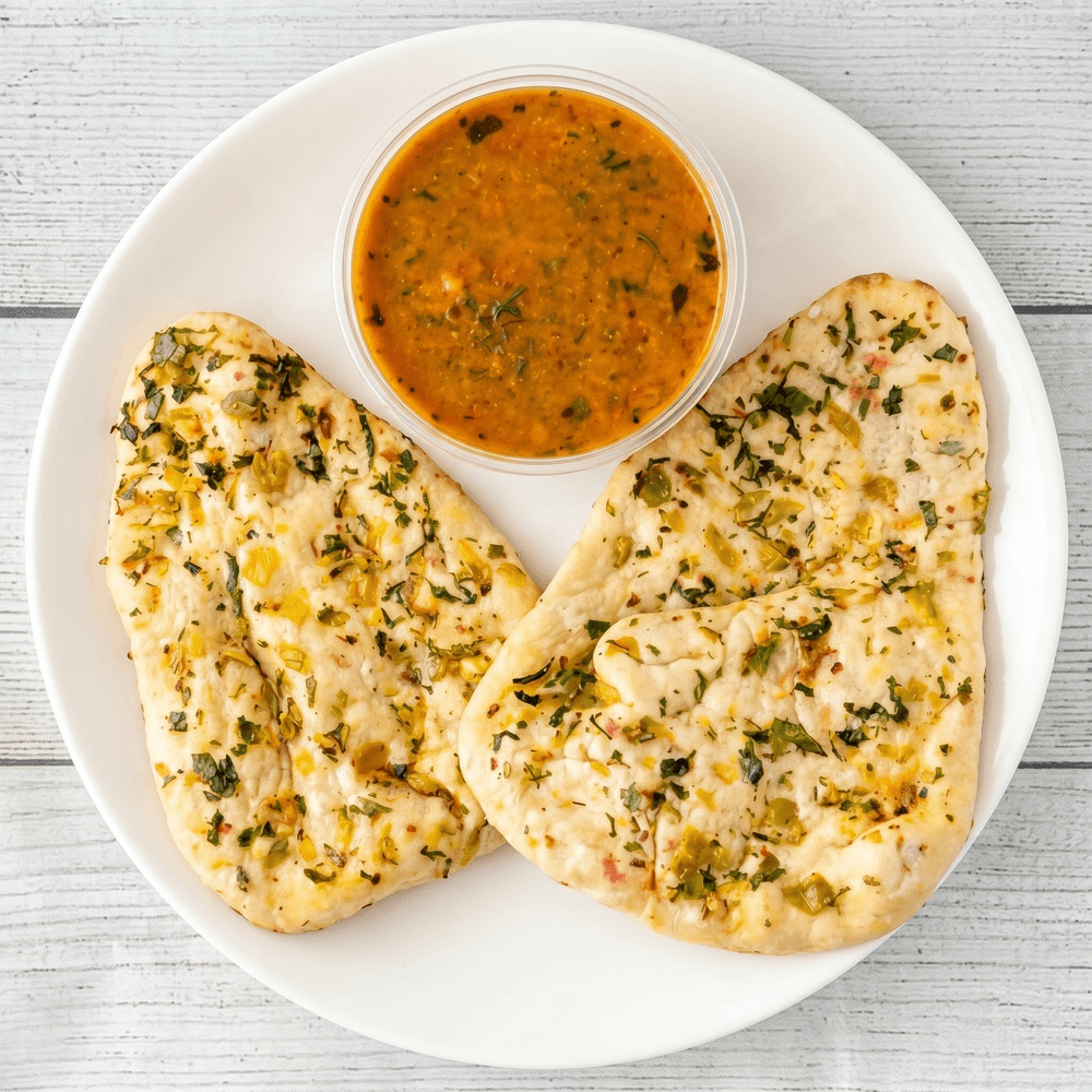 Butter Paneer Masala Garlic Naan