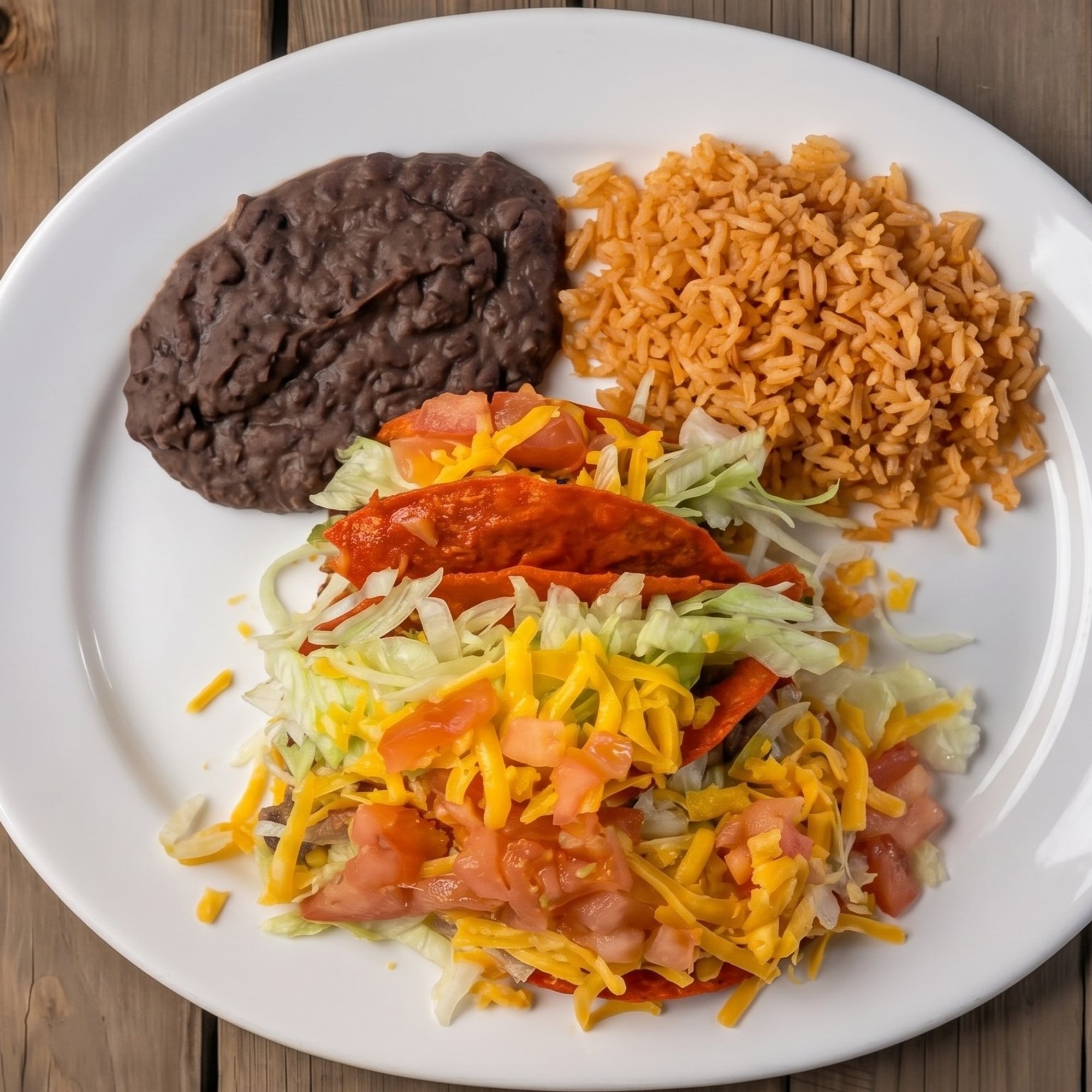Tacos Rojos Plato Lunch