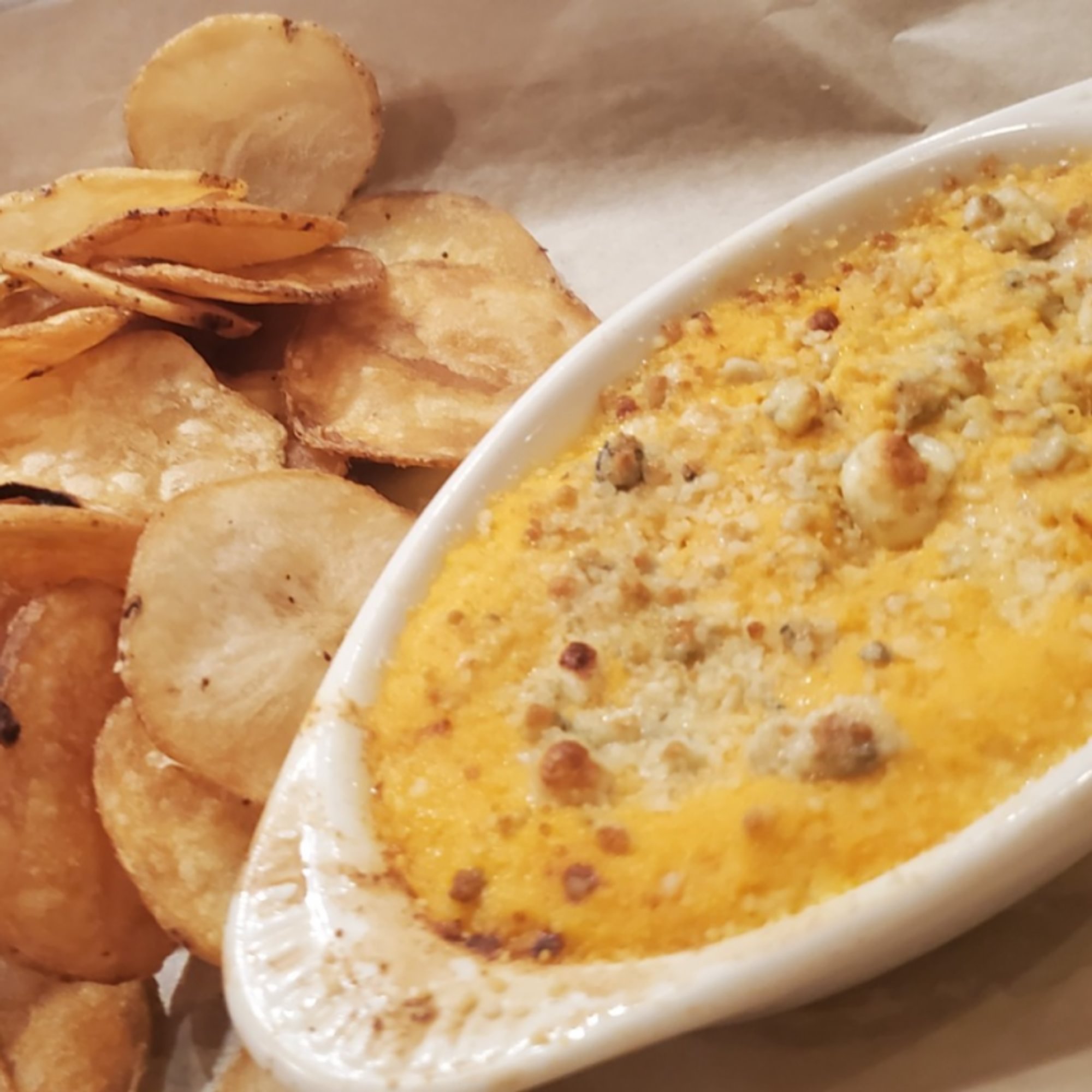 Buffalo Chicken Dip and Chips