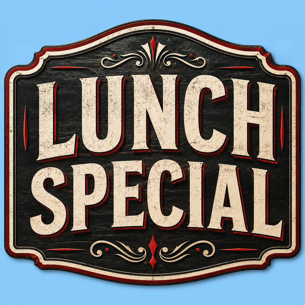 LUNCH SPECIAL - O IF 'YA KNOW, 'YA KNOW! ;)