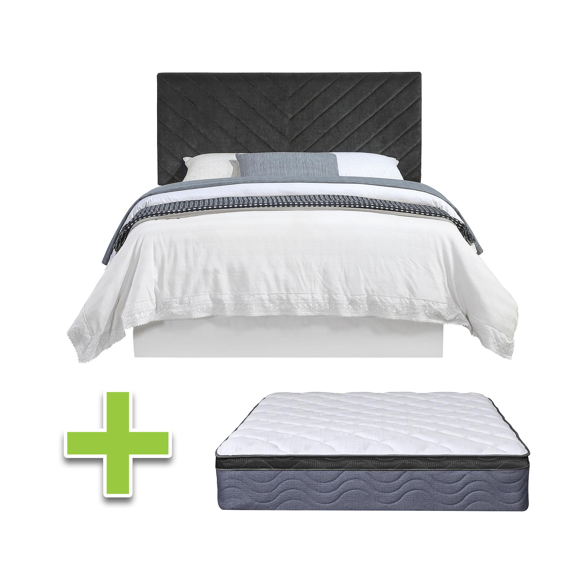 Queen Tara Bed w/12" Medium Mattress & 9" Foundation