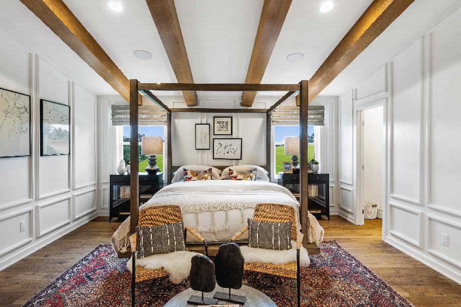 Spacious first-or second-floor primary bedroom suite