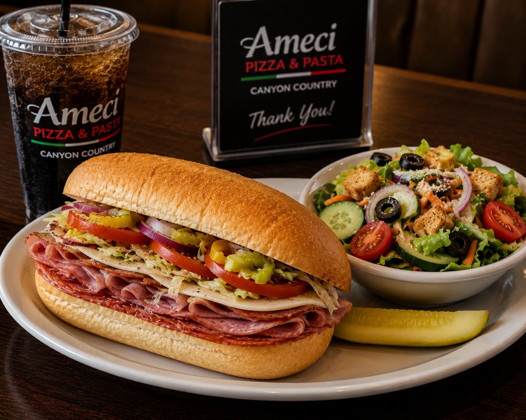 Cold Cut Sandwich + Side Salad + Drink