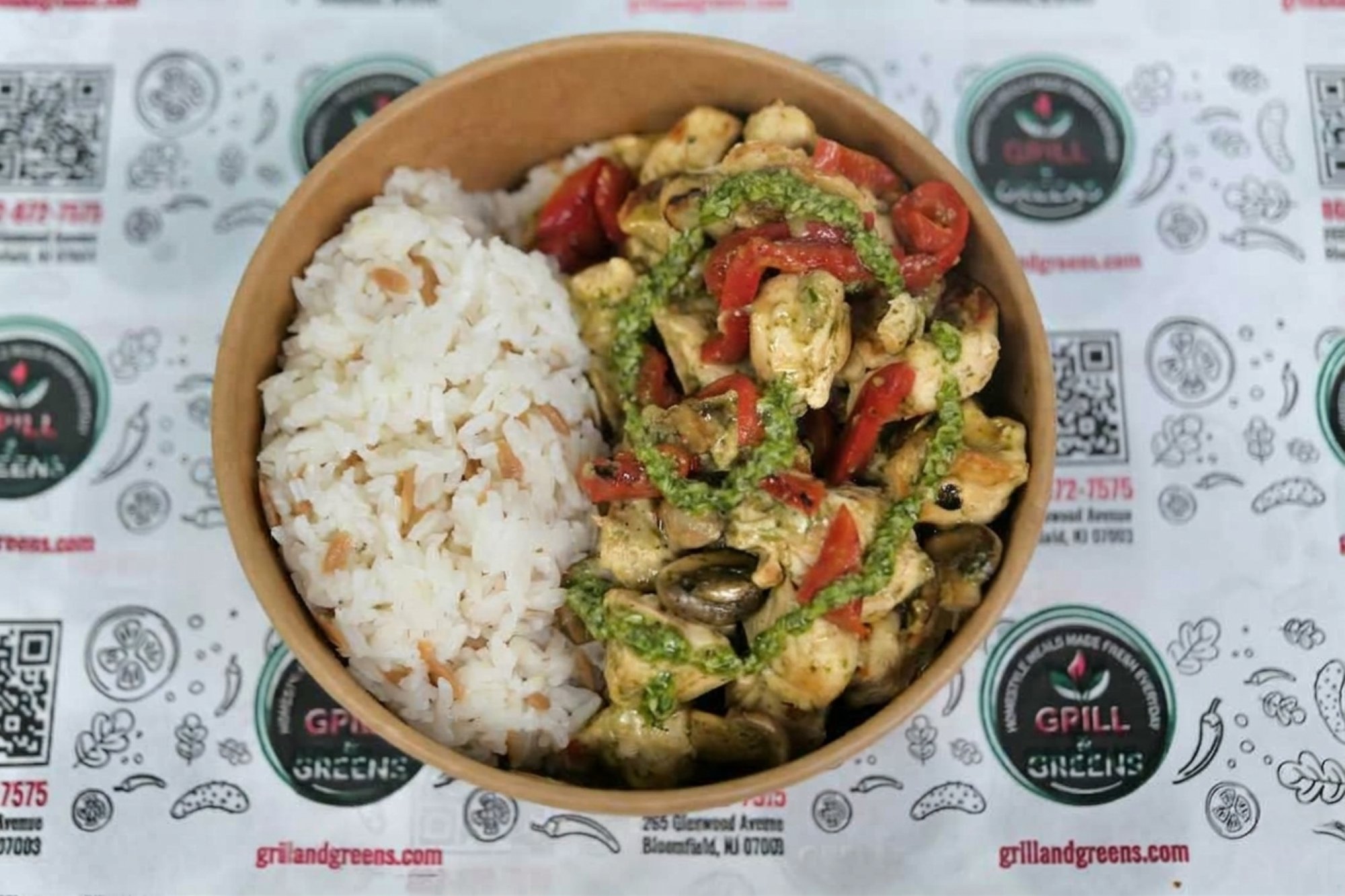 Pesto Chicken with Rice