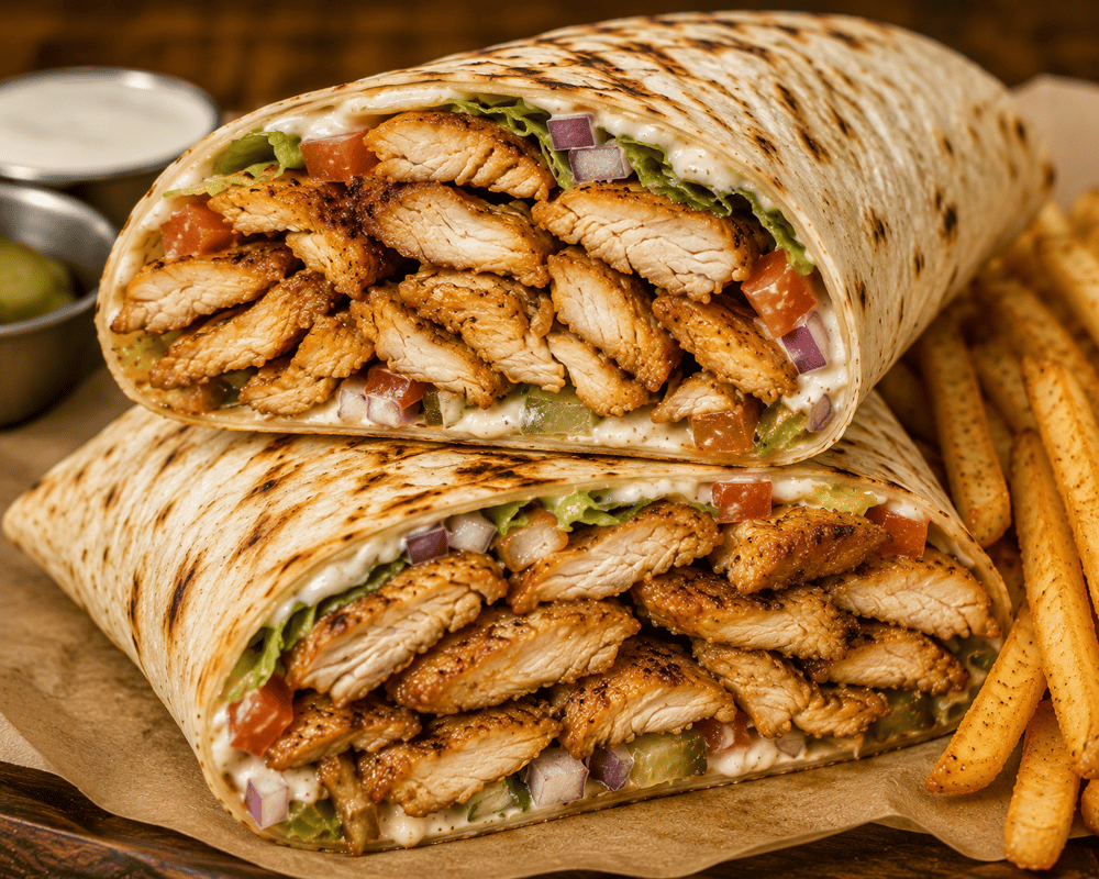 Double Chicken Shawarma Sandwich / ساندويش شاورما دجاج مضاعف