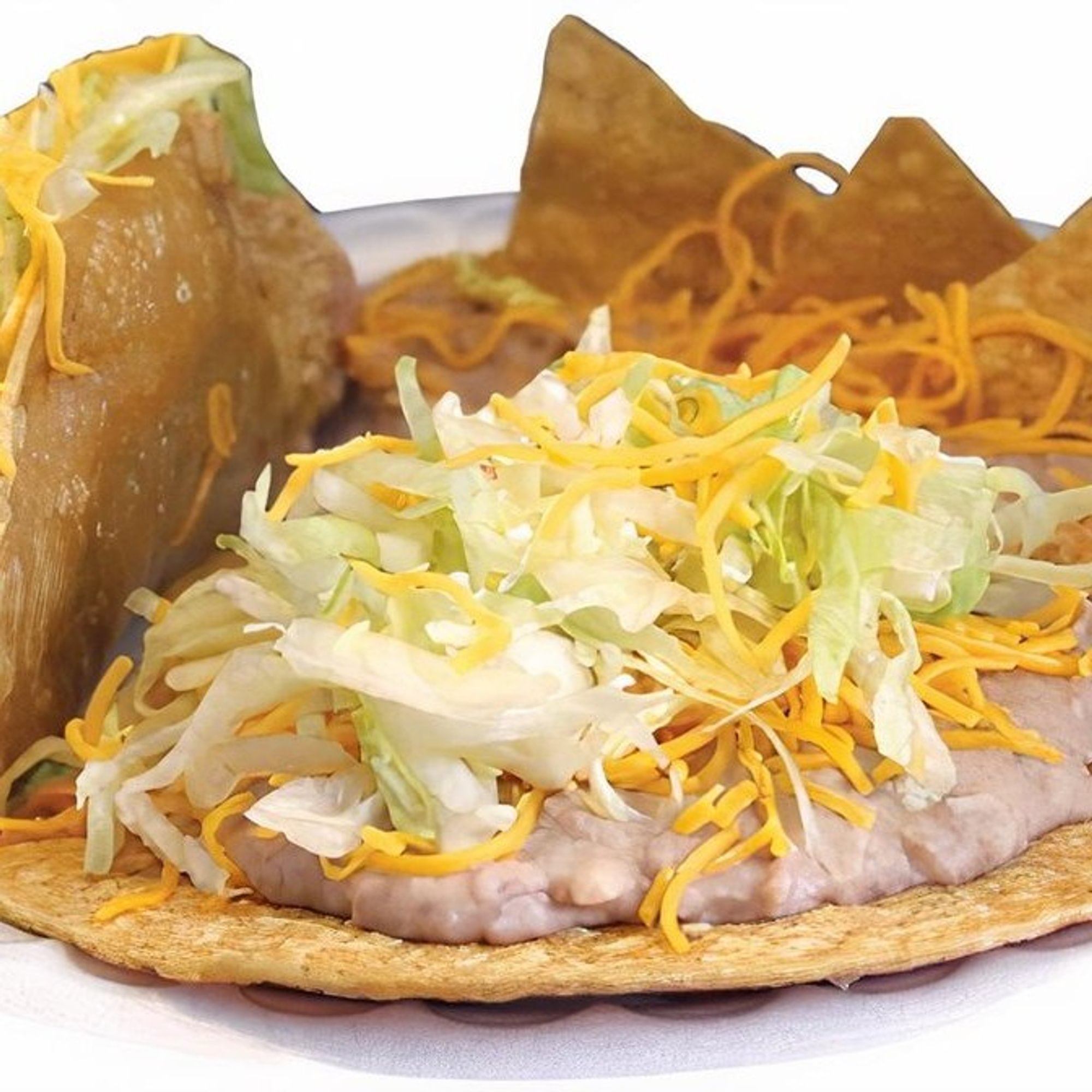 #1. Tostada & Beef Tacos Plate