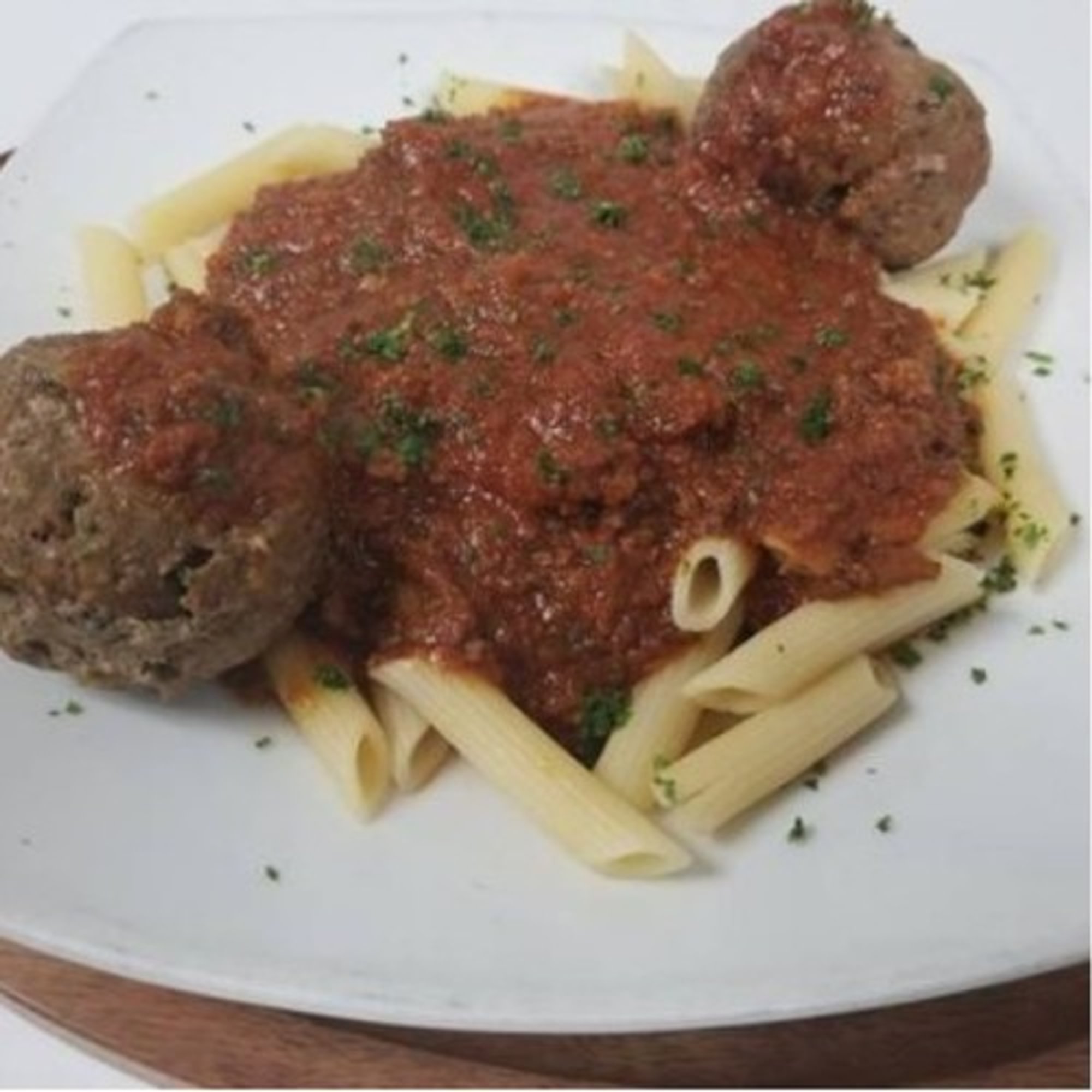 Pasta with Meatballs & Meat Sauce